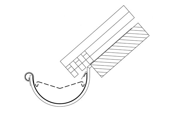 Rheinzink-Laubschutz 6-tlg. - 2 m