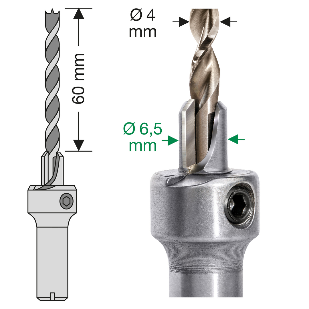 Spax Bohrsenker-Set - 4 mm step drill 4